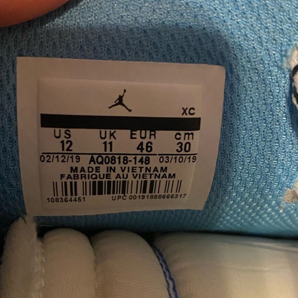 off white jordans tag